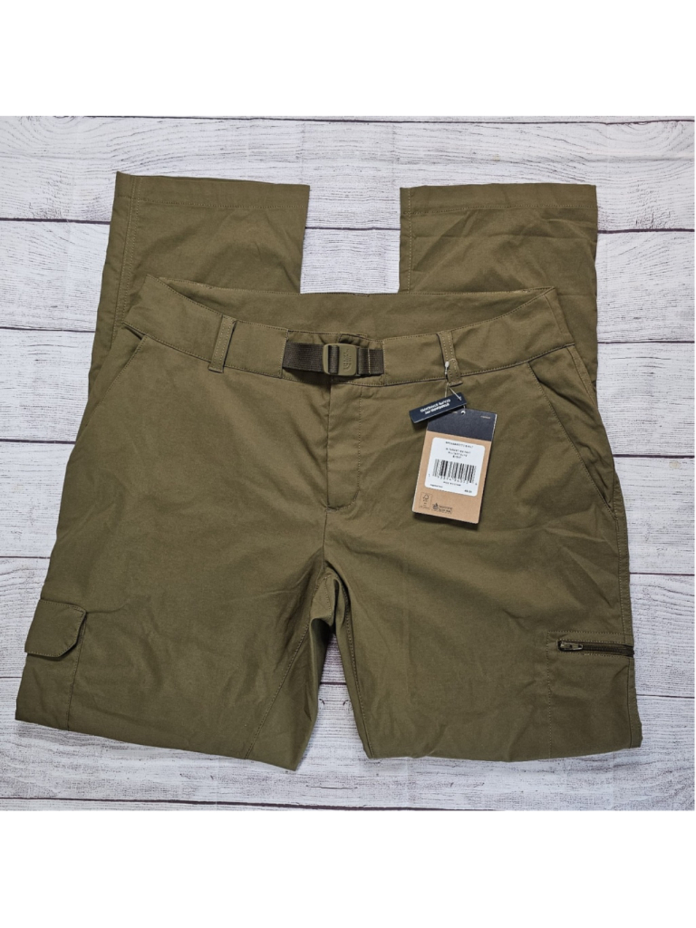 NWT North Face sz 8 short olive green quick dry hiking pants - Picture 3 of 9